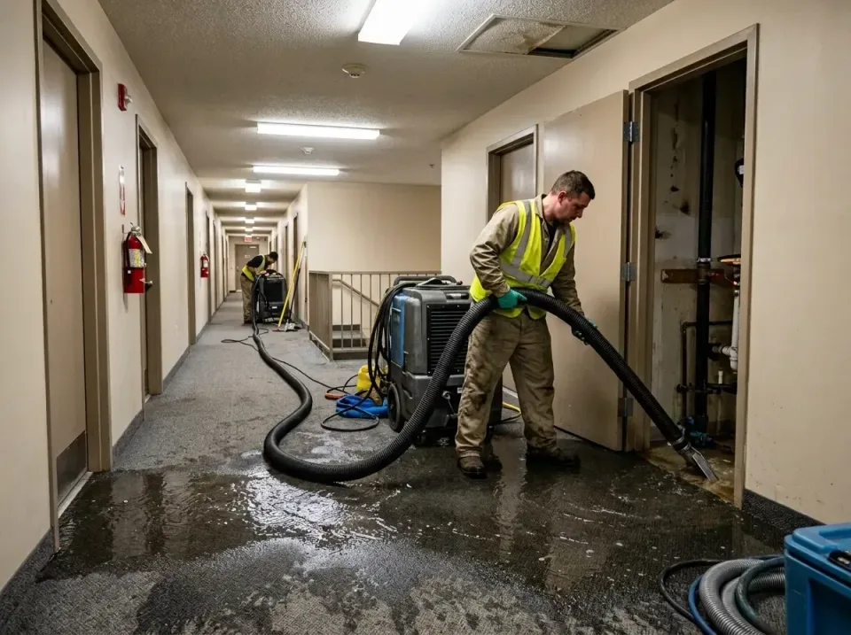 multi-unit-apartment-hallway-f-005 — frequently asked questions, Emergency Burst Pipe Water Extraction & Removal in Corrigan…
